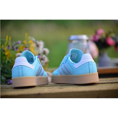 Adidas Samba Almost Blue з натуральной кожи и замши
