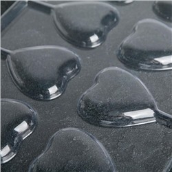 Форма для шоколада и конфет «Сердце», 27.2×18.2 см, 8 ячеек, прозрачная