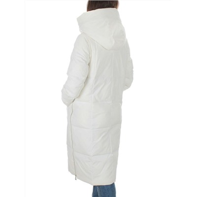 22361 WHITE Пальто зимнее женское облегченное (150 гр. холлофайбера)