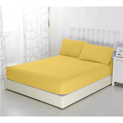 Простыня трикотажная на резинке Горчица 140гр-м² Текс-Дизайн