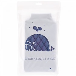 Мочалка - варежка мягкая "Premium - Toskatta", цвет синий, 24*15см (ZIP пакет)