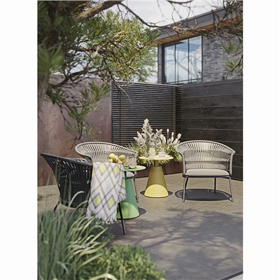 Столик кофейный Marius, Ø50 см, желтый