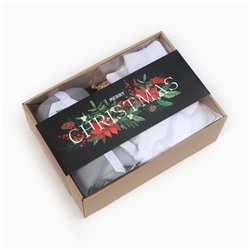 Новогодний подарочный набор "Christmas" плед и аксессуары