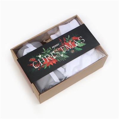 Новогодний подарочный набор "Christmas" плед и аксессуары