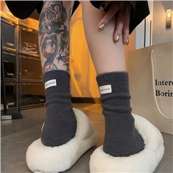 Demi-season velvet colored brand fleece knee socks for pregnant, increased thickness, mid-length, wide color palette