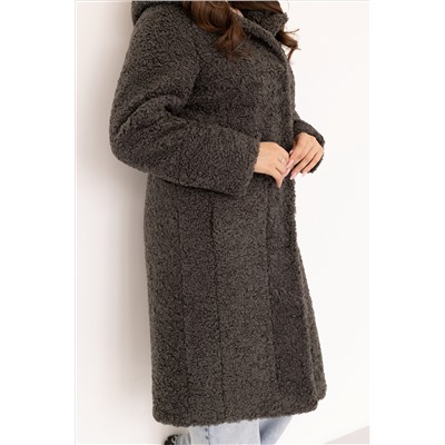 Шубка утеплённая 24410 (серо-зелёный)