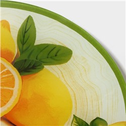 Тарелка Доляна «Дольче», d=20 см, стекло, разноцветная