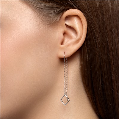 Серьги родированные серебро 925*