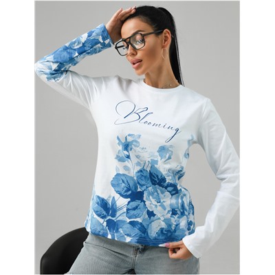 Лонгслив "Блуминг" белый