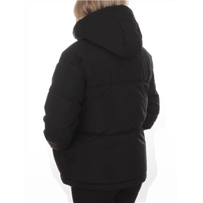 S24-292 BLACK Куртка зимняя женская (150 гр. холлофайбер)