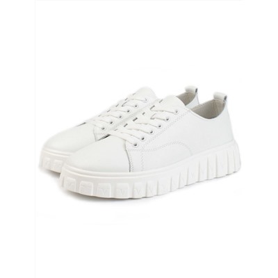05-PDXL162-1 WHITE Кроссовки женские (натуральная кожа)