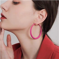 Серьги пластик розовые от 6 см, NNMB30