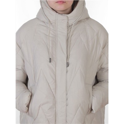 3080 LT. BEIGE Пуховик женский (утиный пух)