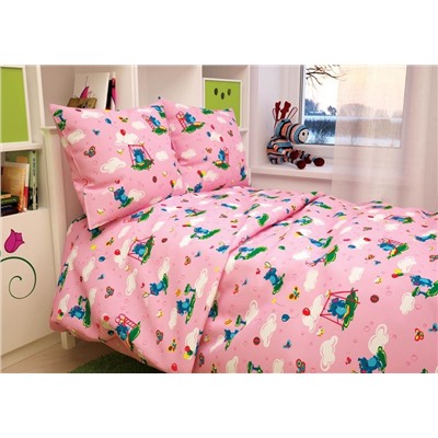 КПБ Слоники розовый яселька