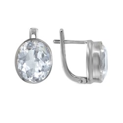 Серьги 'Коломбина' с горным хрусталём, родий ИВСК31110Х12ХР0R1