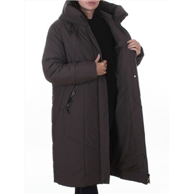 A615 DK. GRAY Пальто зимнее женское (верблюжья шерсть, 120 гр. холлофайбер)