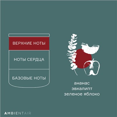 Свеча ароматическая Gifting, Cinnamon&Apple, 40 ч