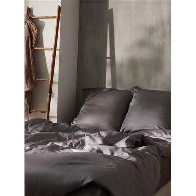Простыня 1.5 спальная SL Home Tencel, 160×235 см, серая, тенсель