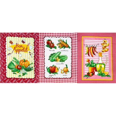 Набор из 3-х кухонных полотенец Дачный микс