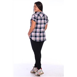 650 Рубашка клетка розовый Свт