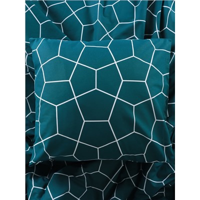 Постельное бельё "Этель" 2 сп Emerald hexagon 175*215 см, 200*220 см, 70*70 см-2 шт, бязь 125 г/м2, хл 100%