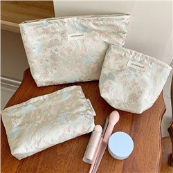 Brand capacious cosmetic bag with butterfly to go out, handheld organizer bag, pencil case, small clutch bag, new collection