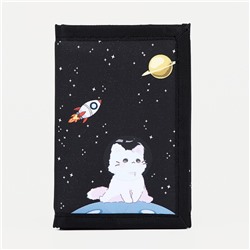 Кошелёк на липучке, цвет чёрный
