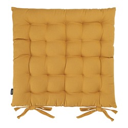 Подушка на стул из хлопка цвета карри из коллекции Essential, 35х35 см