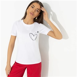 Футболка с принтом на спинке, Любовь с первого взгяда