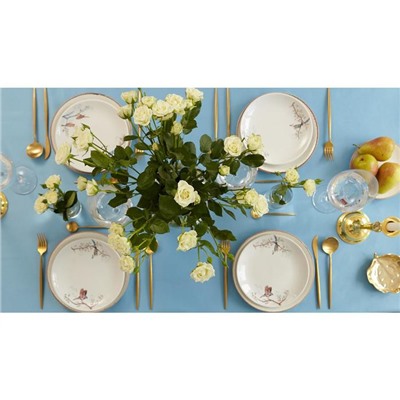 Скатерть Этель Elegance 150*180 +/-3см, цв.серо-синий, пл. 192 г/м2, хл с ВГМО