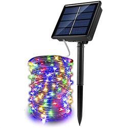ECOSAD Нить светодиодная на солнечной батарее (разноцветная, 8 режимов)