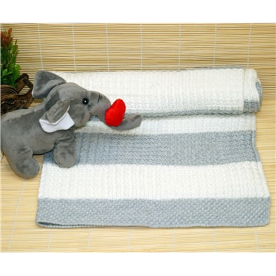 Вязаный Плед с Мягкой Игрушкой в Подарочной Упаковке 100x120 см. Bebek Battaniye Aren
