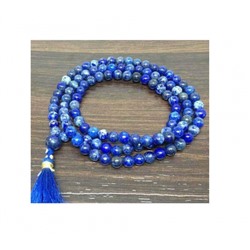 Чётки из Афганского Лазурита, Lapis Lazuli (Lajwart) Mala, произв. Kalyan Puja