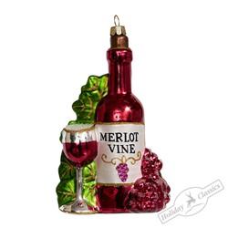 Мерло с бокалом (стекло) 8,5х5,5х14 см