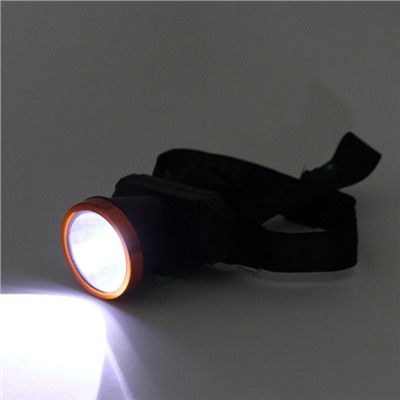 Фонарь налобный 2 режима, 1LED, аккумуляторная батарея 400mAh USB 5502