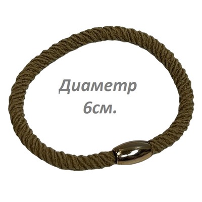 Резинка для волос эластичная (жгут) цвет бежевый Арт 62