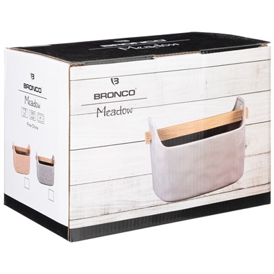 ПОДСТАВКА ПОД КУХОННЫЕ ПРИНАДЛЕЖНОСТИ BRONCO "MEADOW" 21,5*13,5*16,5 СМ ПУДРОВЫЙ (КОР=12ШТ.)