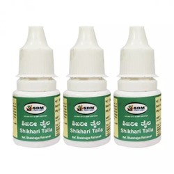 Набор Шикхари Тайла (3 х 5 мл), Shikhari Taila Set, произв. SDM Ayurveda Pharmacy