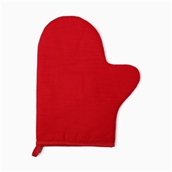 Варежка-прихватка Этель Red 18х29см, саржа, 100% хл, 250 г/м2