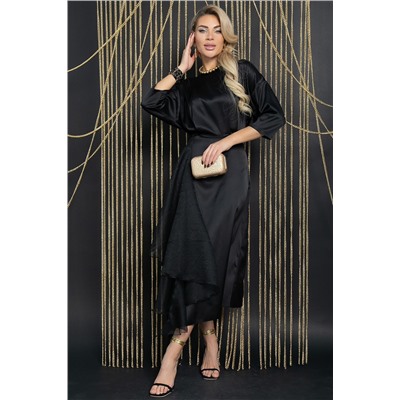 Платье вечернее Дерзкая элегантность (черное) П14470-7М