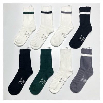 Spot Correct MDNS tide brand to help striped socks socks, Yu Wenle, men and women street sports mid -cotton socks