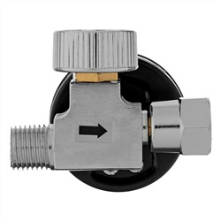 Регулятор давления с манометром для краскораспылителя K1500, 12 бар, 1/4" Denzel