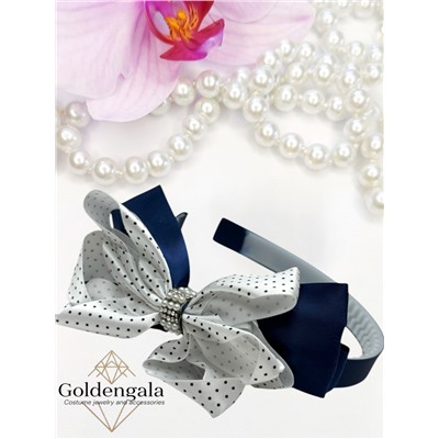 Ободок для волос детский с бантом ОБ4