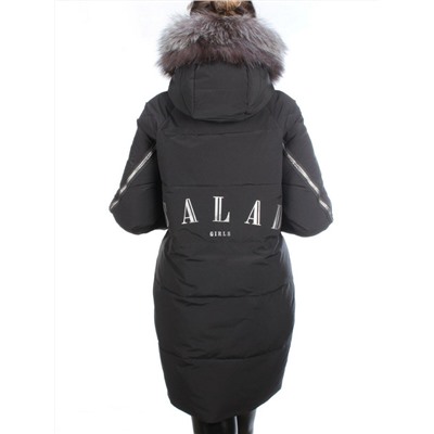 CU-19056 BLACK Пальто женское зимнее CUTEELF (200 гр. холлофайбера)