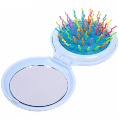 Расческа массажная складная "ФЭНТАЗИ", микс 4 дизайна, 6,5*2см (PVC коробка)