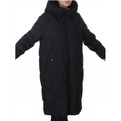 A621 BLACK Пальто зимнее женское (200 гр. холлофайбер)