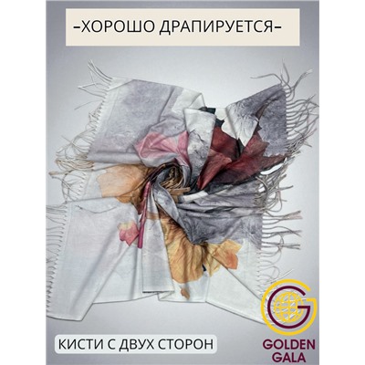 Платок теплый кашемировый с 3D принтом Арт 2591П/05