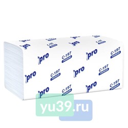 Полотенца бумажные PROtissue, V-сложение 2 сл., 200 листов