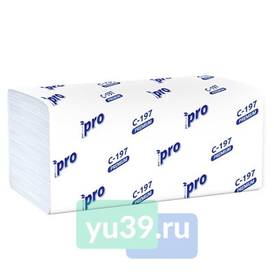 Полотенца бумажные PROtissue, V-сложение 2 сл., 200 листов