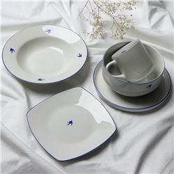 Тарелка керамическая плоская «Ласточка», 20 см, Dolce Ceramo